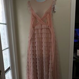 L'ATISTE Peach Layered Dress